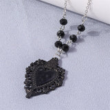 Gothic Witch Vampire Heart Necklace