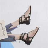 Skull Detail Flat Sandals