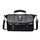 Gothic Skull Accent Punk Style Women Handbag