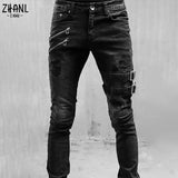 Men Skinny Denim Streetwear Jeans