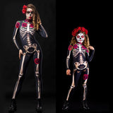 Skeleton Halloween Adult and Kids Jumpsuit