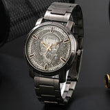 Gothic Vintage Embossed Skull Men Watch