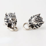 Domineering Gothic Wolf Stud Earrings