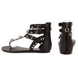 Skull Detail Flat Sandals