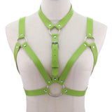 Black Faux Leather Body Harness Strap