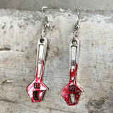 Gothic Bloody Scissors Axe Dangle Earrings