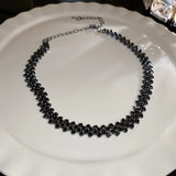 Black Rhinestone Choker Necklace