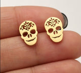 Gothic Pirate Skull Earrings