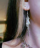 Gothic Hand And Dagger Earrings