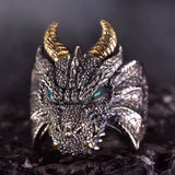 Retro Demon Dragon Siren Ring