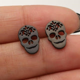 Gothic Pirate Skull Earrings