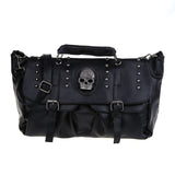 Gothic Skull Accent Punk Style Women Handbag