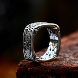 Men Fashion Punk Hip Hop Square Ring