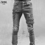 Men Skinny Denim Streetwear Jeans