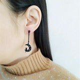 Black Cute Cat Drop Earrings