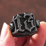 Punk Hip Hop Men's Lucky Number Ring