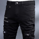 Gothic Streetwear Slim Fit Jeans