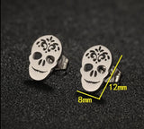 Gothic Pirate Skull Earrings