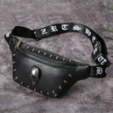 Gothic Skull Accent Women Waist Bag