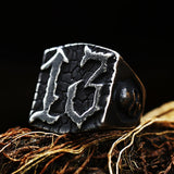 Punk Hip Hop Men's Lucky Number Ring