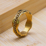 Punk Fashion Rotatable Couple Ring