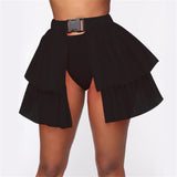 Women Gothic Cocktail Ruffles Skirt