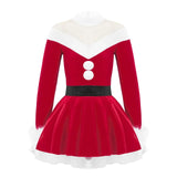 Girl Sequins Santa Claus Costume