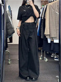 Gothic Black Wide Leg Harajuku Pants