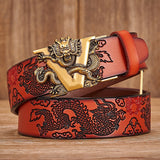 Dragon Cow Skin Genuine Leather Belt