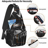 Men Skull Fashion Sling Backpack