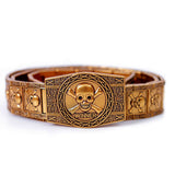 Gothic Skull Skeleton Buckle Self-Defense Belt