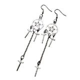 Gothic Silver Plated Dangle Earrings