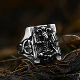 Vintage Wolf Head Men Ring