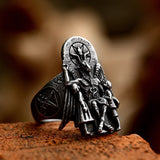 Vintage Wolf Head Men Ring