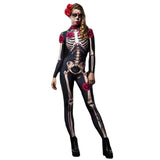 Adult And Kids Kids Rose Skeleton Halloween Jumpsuit