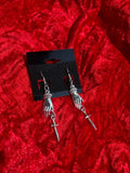 Gothic Hand And Dagger Earrings