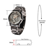 Gothic Vintage Embossed Skull Men Watch