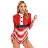 Women Christmas Leotard Bodysuit