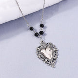 Gothic Witch Vampire Heart Necklace