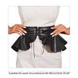 Woman Wide Black Corset Belt