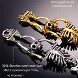 Gothic Stainless Steel Skeleton Bracelet