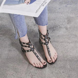 Skull Detail Flat Sandals