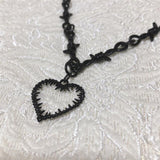 Fashion Gothic Thorns Heart Choker Necklace