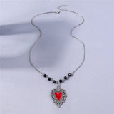 Gothic Witch Vampire Heart Necklace