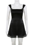 Sleeveless Black Goth Mini Dress