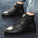 Men Snakeskin High Top Sneakers