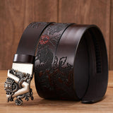 Dragon Cow Skin Genuine Leather Belt