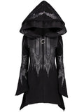 Goth Punk Long Hooded Top