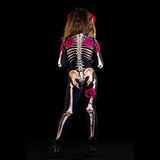 Adult And Kids Kids Rose Skeleton Halloween Jumpsuit