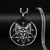 Sheep Head Satan Stainless Steel Necklace